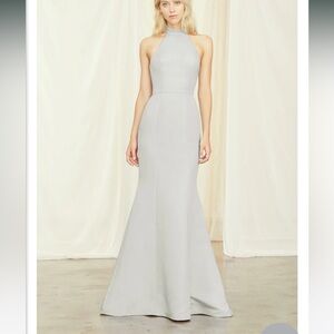 Amsale Bridesmaid Dress Austin in Platinum